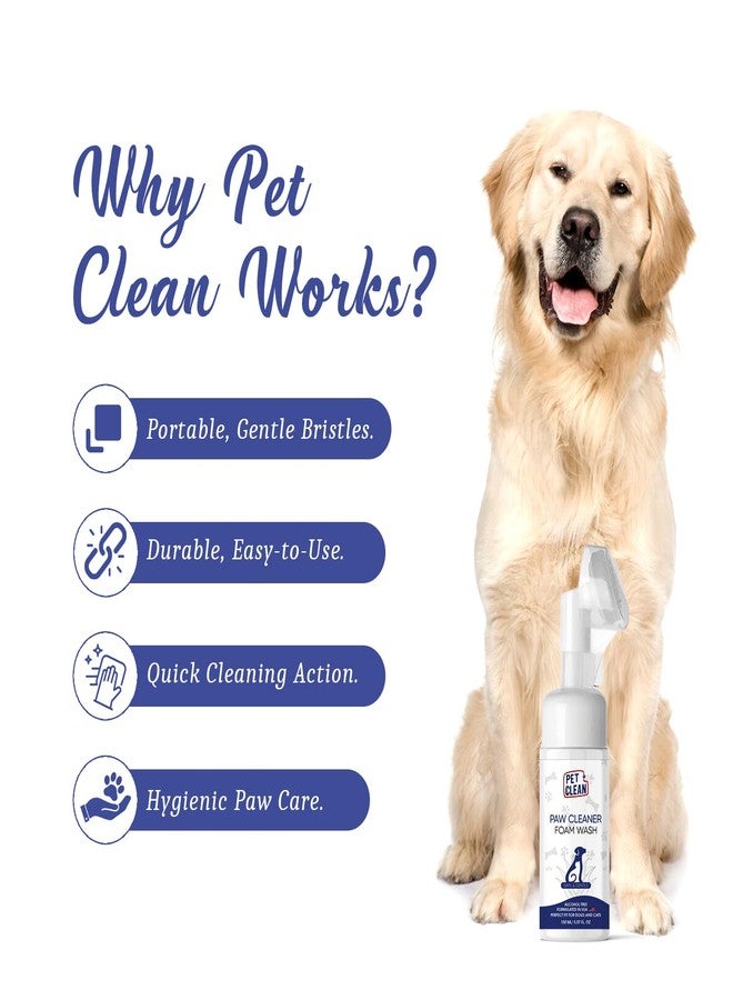 تنظيف الحيوانات الأليفة منظف مخالب الحيوانات الأليفة للقطط والكلاب والجراء مع رغوة تنظيف أقدام الحيوانات الأليفة وفرشاة سيليكون لسهولة التنظيف (150 مل، فراولة) - Image 2